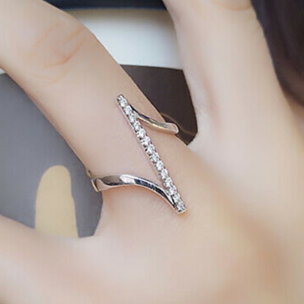 Charm 925 Silver Women Sapphire Rings Size 6-10